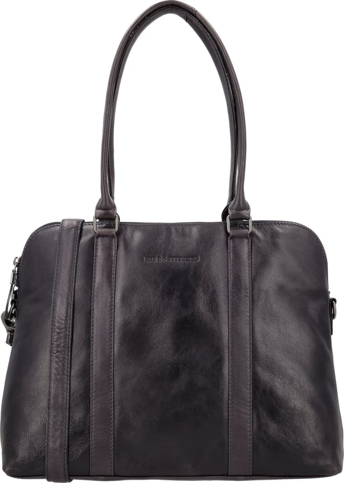 Hide & Stiches Porto Hand & Schoudertas Laptoptas 13,3 inch - Donker Navy Blauw
