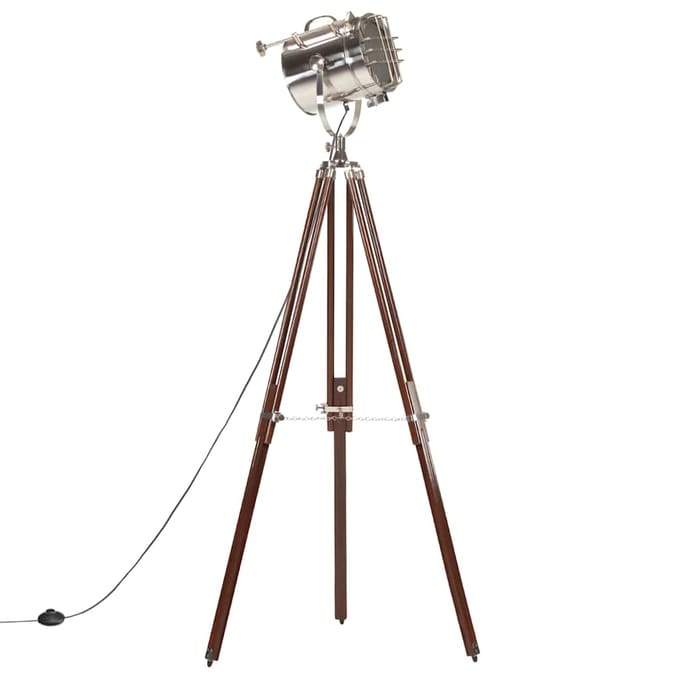 vidaXL Lampadaire à trépied bois de manguier massif 180 cm