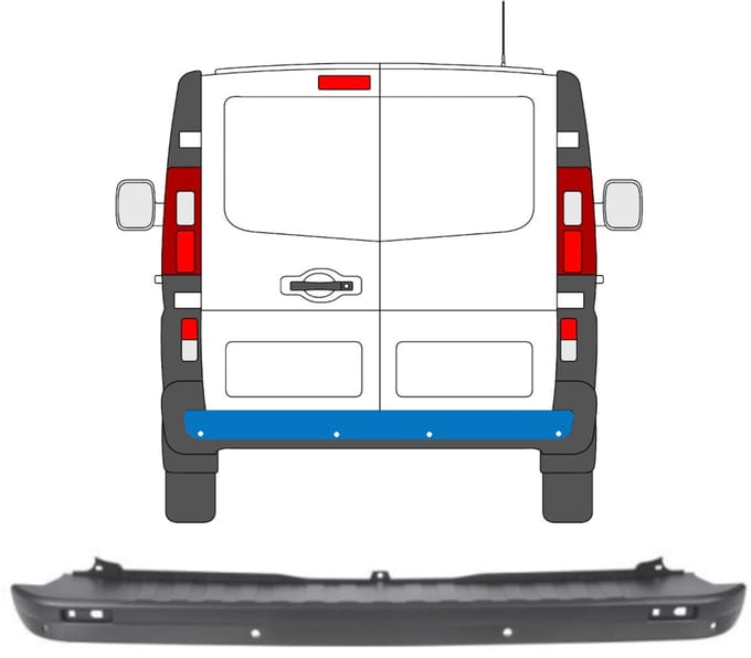 Achterbumper PDC voor Renault Trafic 2014-