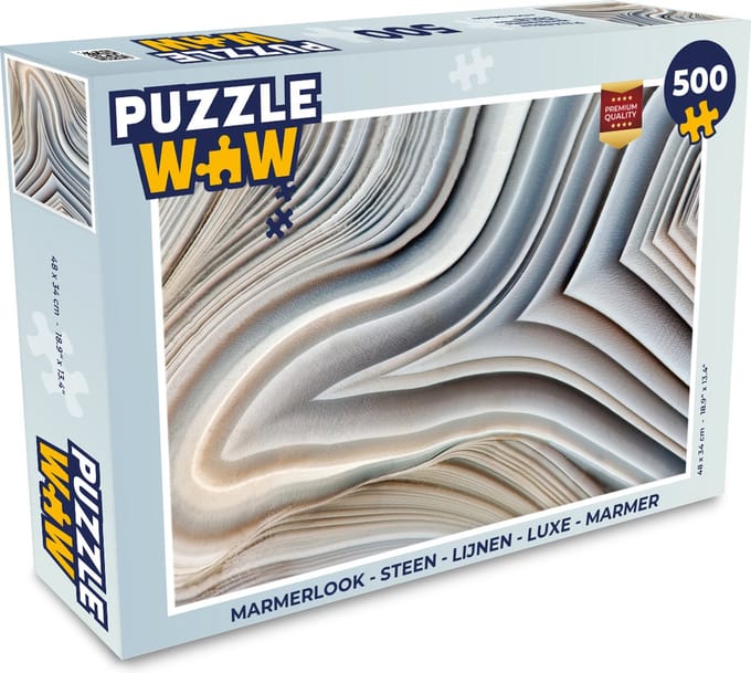 Puzzel Marmerlook - Steen - Lijnen - Luxe - Marmer print - Legpuzzel - Puzzel 500 stukjes