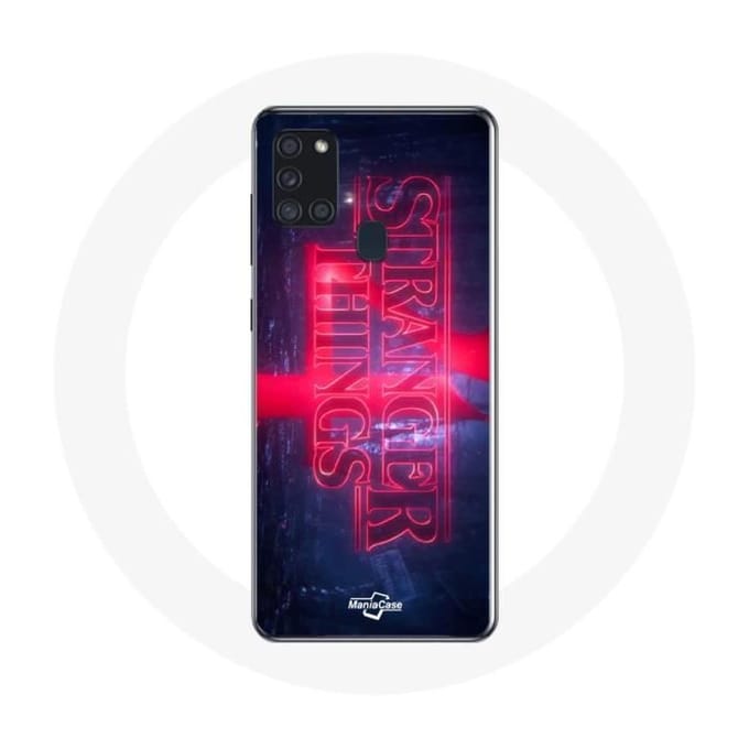 Coque pour Samsung Galaxy A21S Stranger Things Logo Transparent Saison 4 Bande annonce 2022