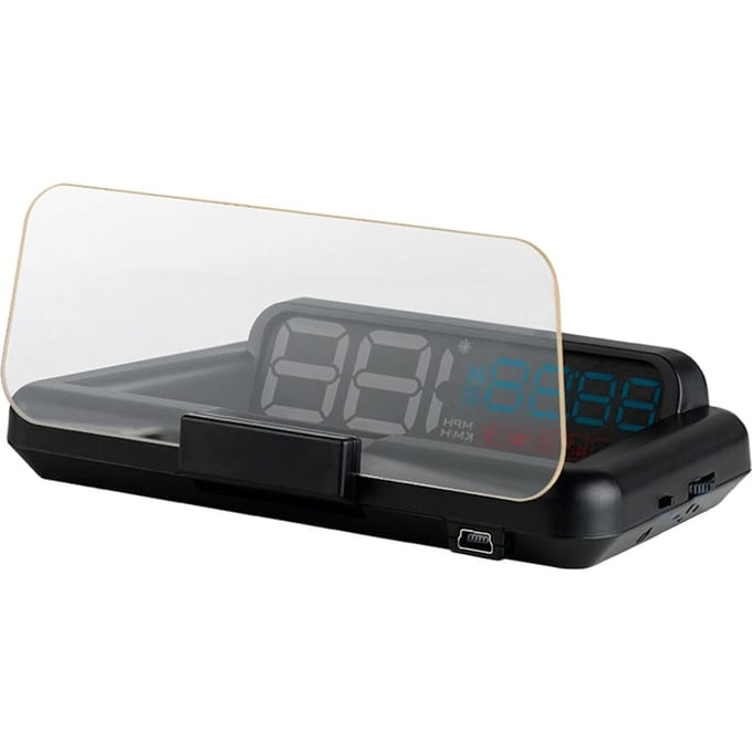 Auto HUD Display, HUD Head Up Display Snelheidsmeter Auto Veilige Rijcomputer Snelheid zwart