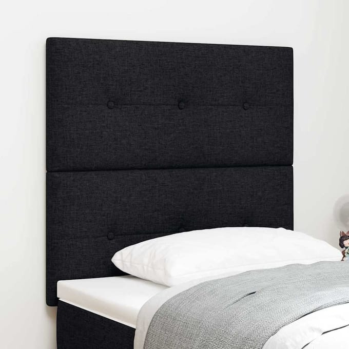 vidaXL - Hoogte - verstelbaar - hoofdbord - met - hoofdeinde - Zwart - 100 - cm - Stof