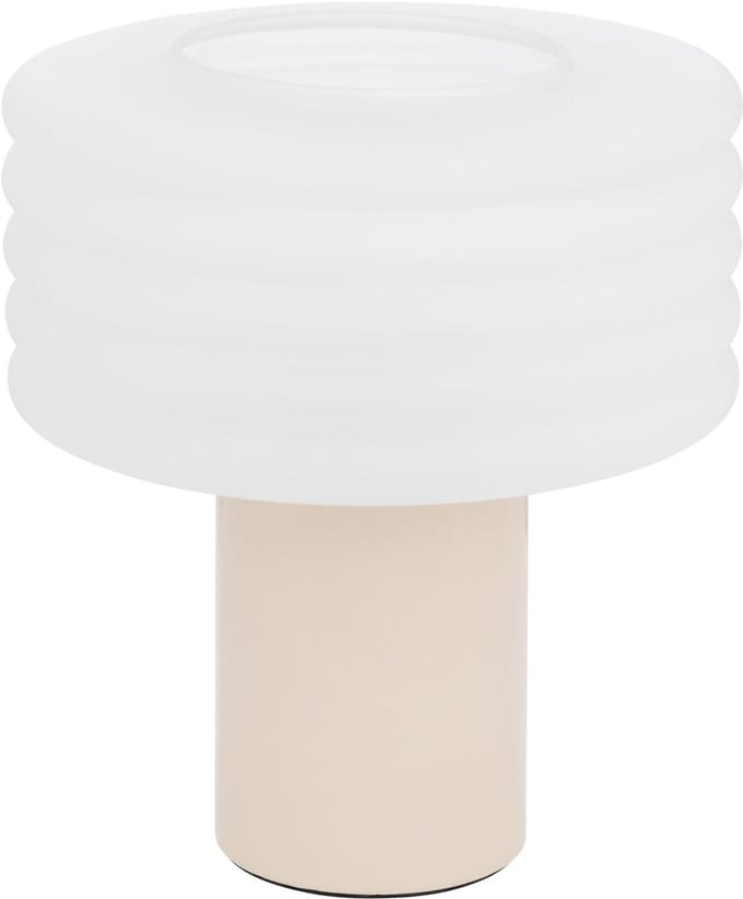 Sculpturale designlamp van gezandstraald glas en steengoed ASTI