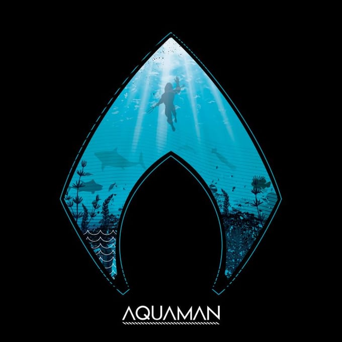Aquaman Deep t-shirt - Zwart - S