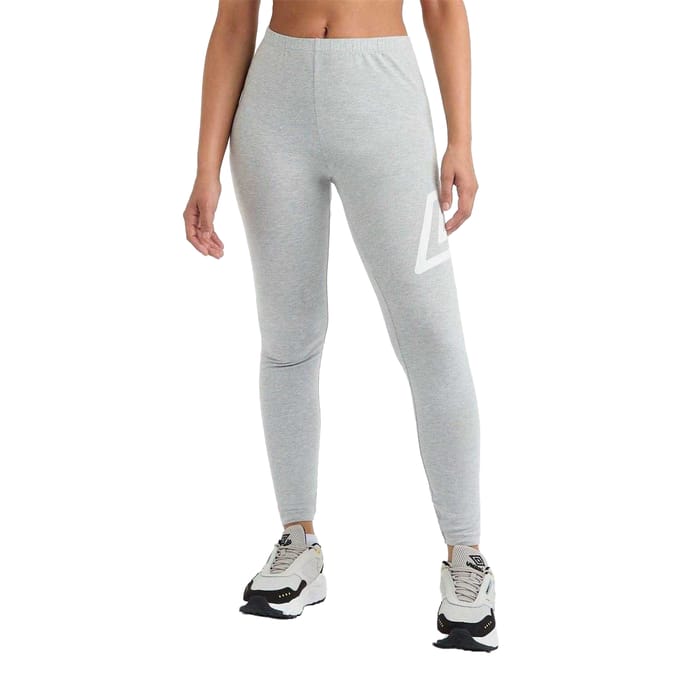 Umbro Dames/Dames Logo Legging (Grijs gemêleerd/wit)