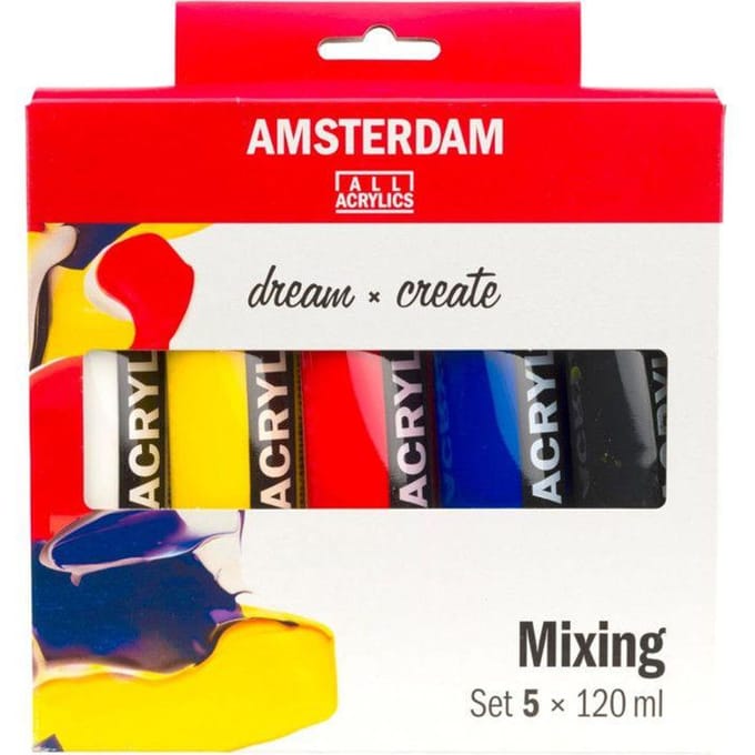 Bruynzeel Amsterdam Standard Series Acrylic Paint Mixing Set 120ml 5pcs.