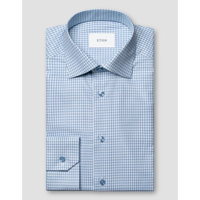 Eton  Lange Mouw Overhemden Blauw 100014566