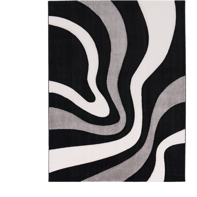Modern tapijt Diamora zwart 60x110 cm