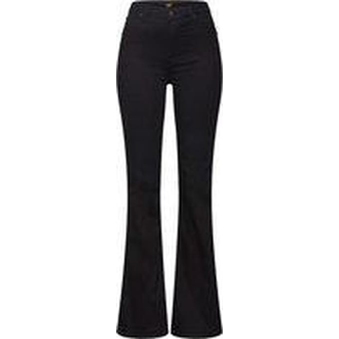 LEE - W32 X L31 - BREESE BLACK RINSE FLARE JEANS-DAMES
