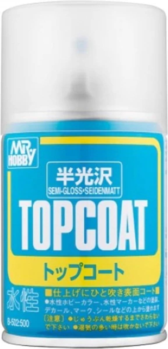 Mr. Hobby Hobbyverf - Coat B-502 Zijdeglans - Vernis Spray - 86ml Verf spuitbus - 86 ml