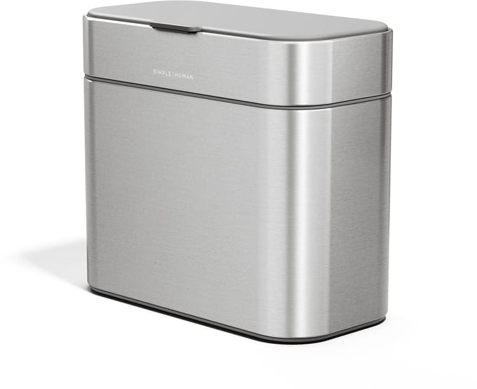 Simplehuman Compostbakje van 4 liter - Zilver - geborsteld roestvrij staal