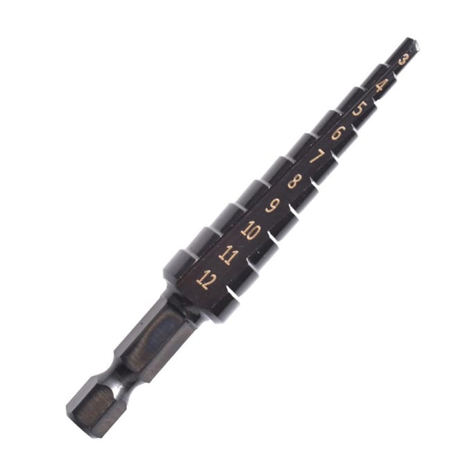 3PCS HSS Cobalt Stappenboorset Praktische Zwarte Nitride Gecoate Metaalboorbits Kit voor 3PCS
