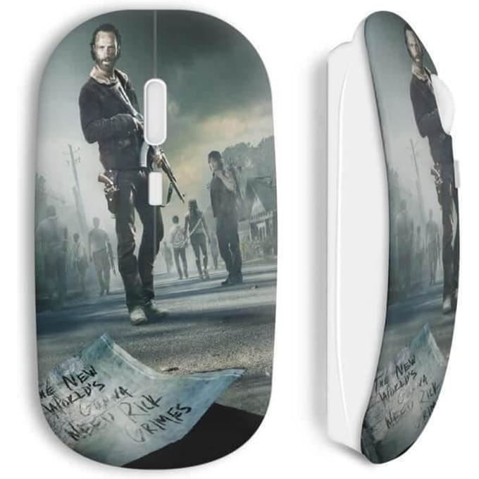 Souris sans fil - The Walking Dead - Blanc - Clé USB wifi incluse - Compatible Mac et PC
