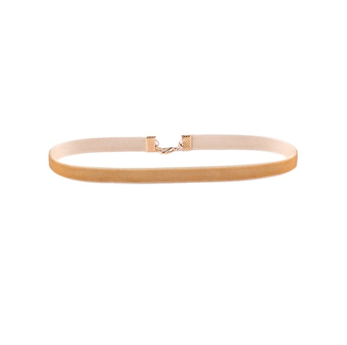 Jomide Choker - Okergeel - Retro - Fluweel