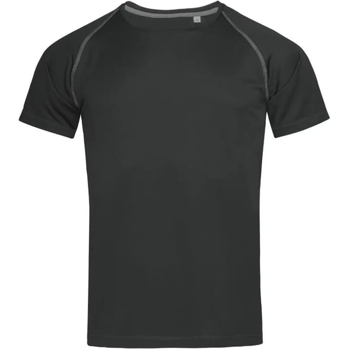 Stedman Active 140 Team Raglan T-Shirt S8030 - BLACK OPAL - S