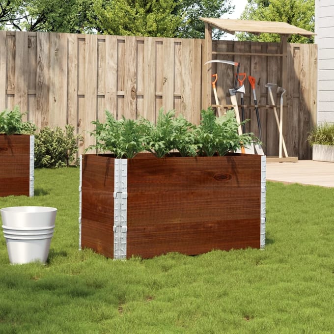 vidaXL - Plantenbak - 100x50 - cm - massief - grenenhout - bruin