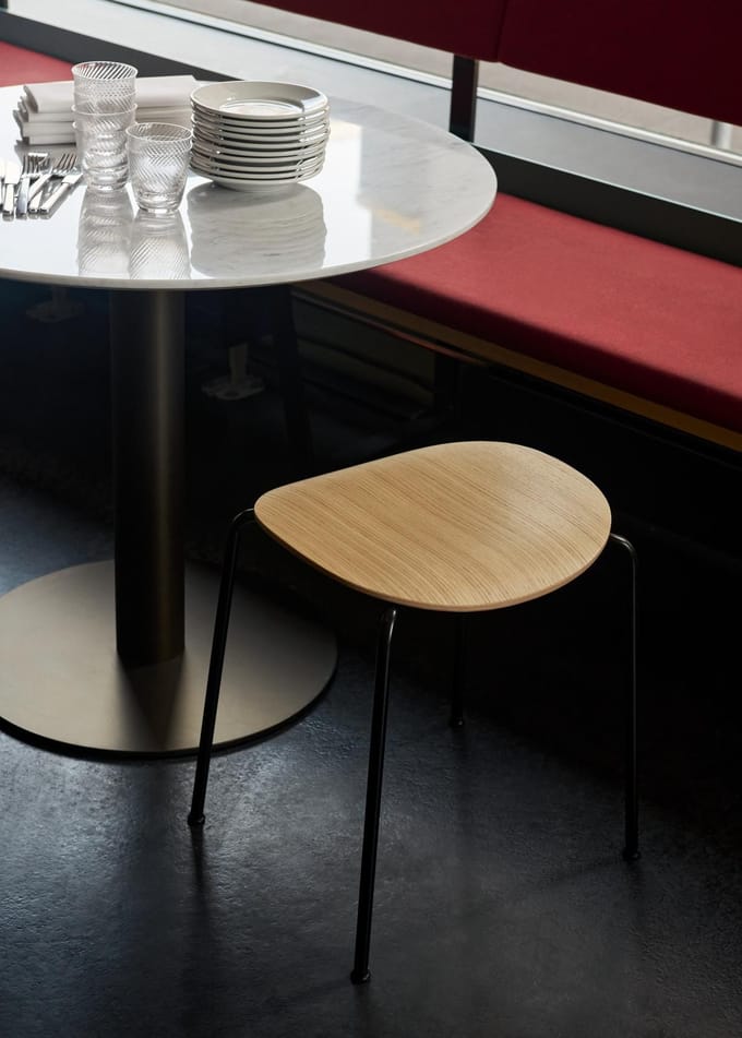 &Tradition Paviljoen barkruk AV38 & AV37 - eiken gelakt - Sitzhöhe 79 cm