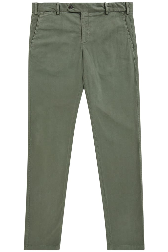 No Label Diego Cotton-stretch Army Größe: 50 | Chinos Outlet | Herren | Grün