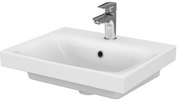 Cersanit Moduo - Wastafel 50x40 cm, met overloop, kraangat, wit K116-009