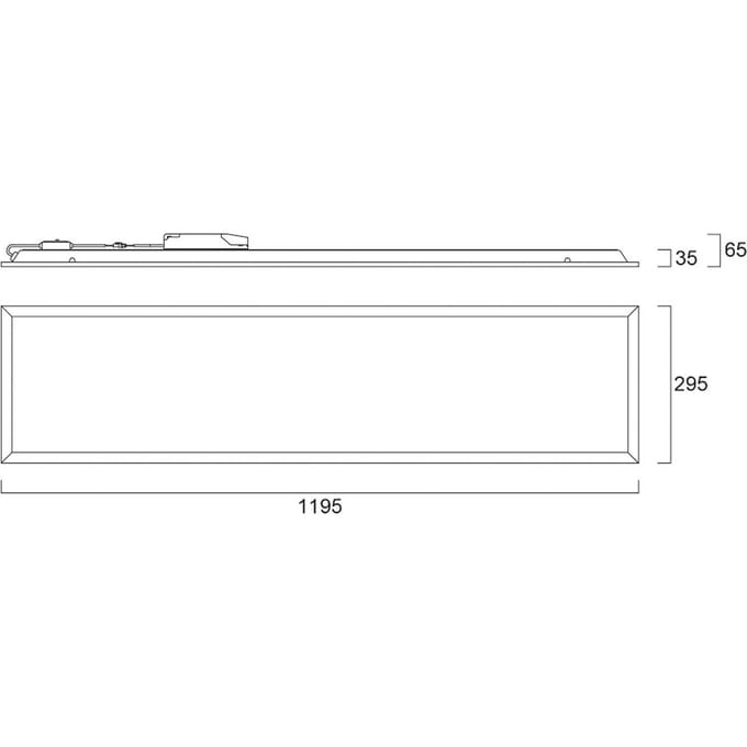 Sylvania LED-inbouwpaneel START, wit, 120 x 30 cm, DALI, CCT 33 W, UGR19