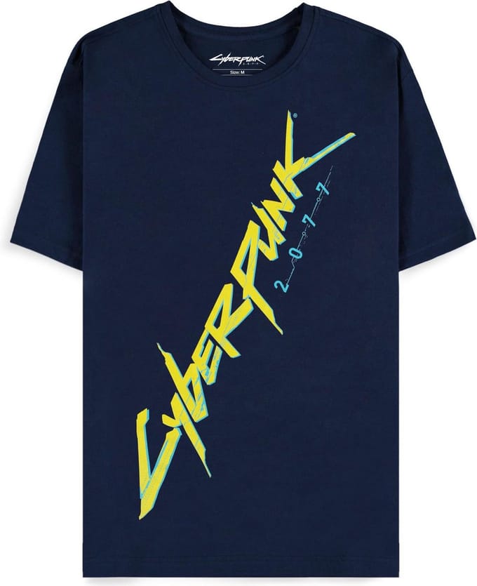 Cyberpunk 2077 - Logo Heren T-shirt - S - Blauw