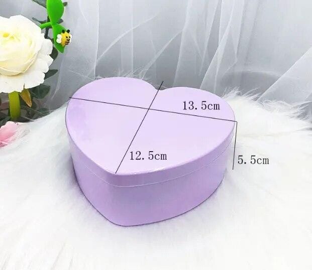 Candy Macalline – boîte à miroir en forme de cœur fendue à Double couche, boîte de rangement pour enfants, bricolage violet