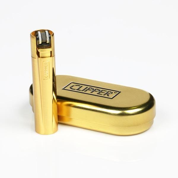 Briquet Clipper Métal Boîte Dorée 3000 Allumages