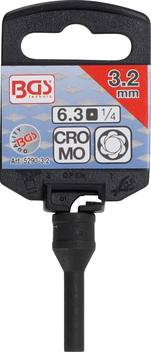 BGS Uitdraai dopsleutel voor gloeibougie elektrode - 1/4 - 3,2 mm