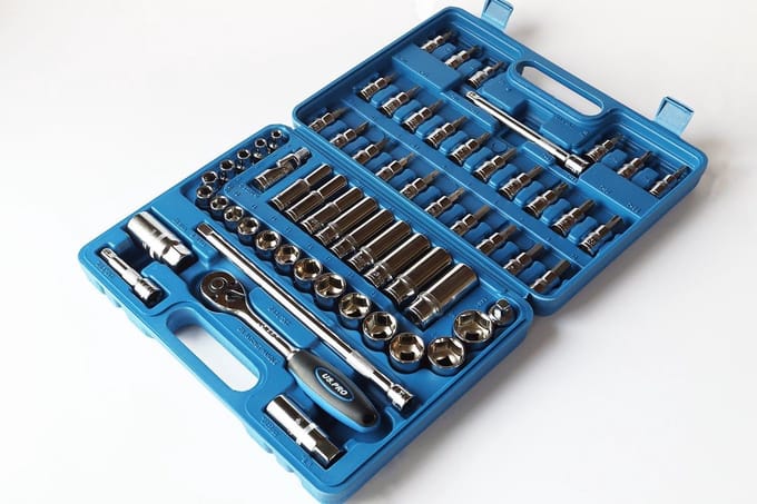 Dopsleutelset met ratel 3/8" 61-delig