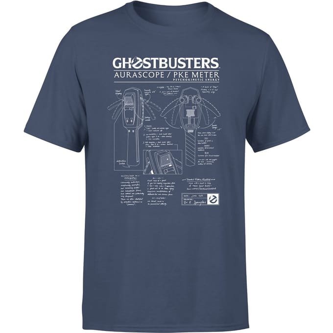 Ghostbusters PKE Schematic Unisex T-Shirt - Navy - XXL