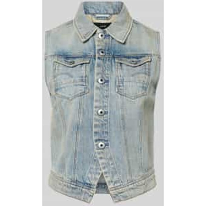 Slim fit jeansgilet in Used-look