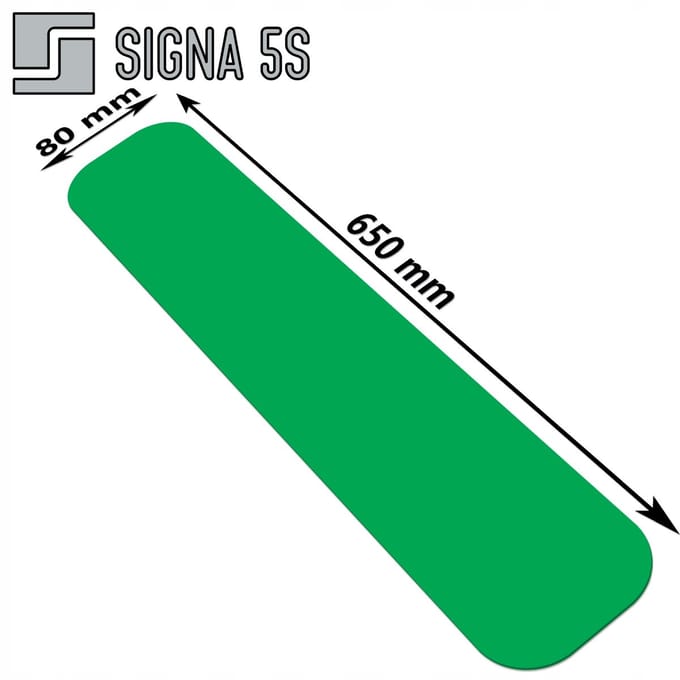 SIGNA 5S Vloermarkering ID 80 Groen 80x650mm Zelfklevend PVC