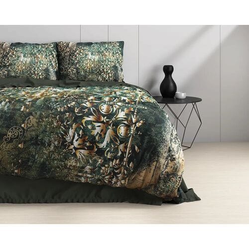 Dreamhouse Dekbedovertrek Nairobi Groen - Eenpersoons 140 x 200/220 cm + 1 kussensloop