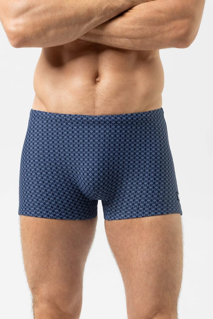 mey Herren Zwemshort Serie Tidal Rings Minimal-Print