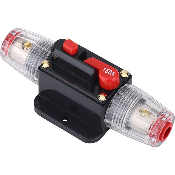 Auto Gemodificeerde Audio 150A Stroomonderbreker Handmatige Reset Schakelaar Zekeringhouder gray