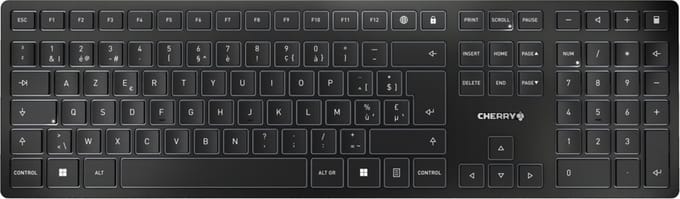 Cherry KW 9100 SLIM - Toetsenbord - Belgium - Zilver