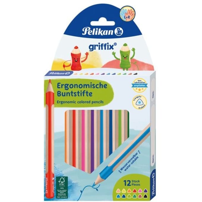 Pelikan kleurpotloden Griffix - 12 kleuren