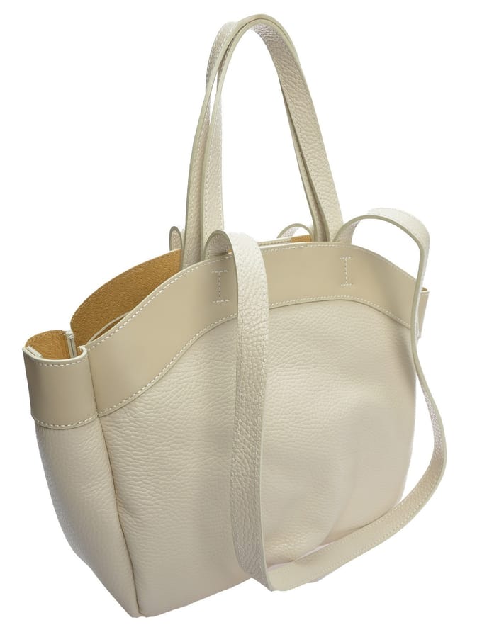 Anna Luchini Beige Rundleer Tas