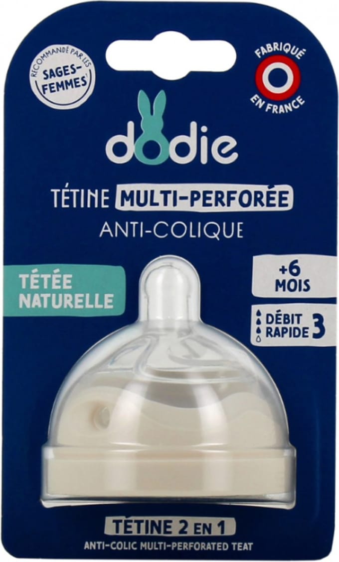 Dodie Multi-Perforated Fast Flow Anti-Colic Speen 6 Maanden en Ouder