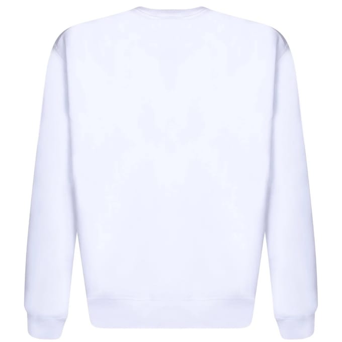 Dsquared2 klein bloklogo wit sweatshirt