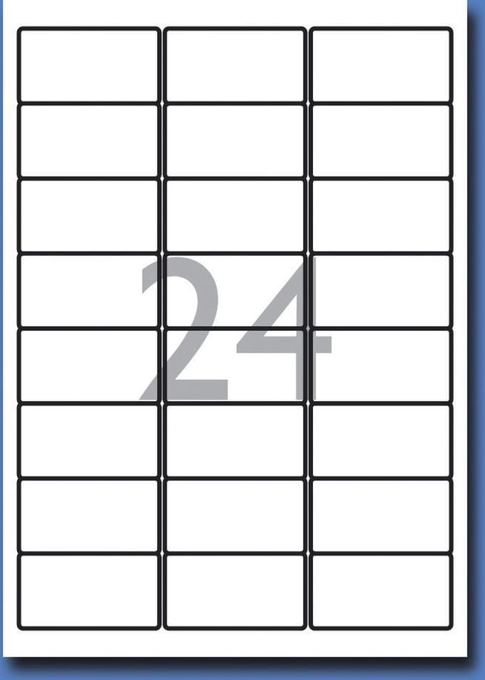 Decadry Etiketten / Labels 63.5 x 33.9 mm - 100 vel