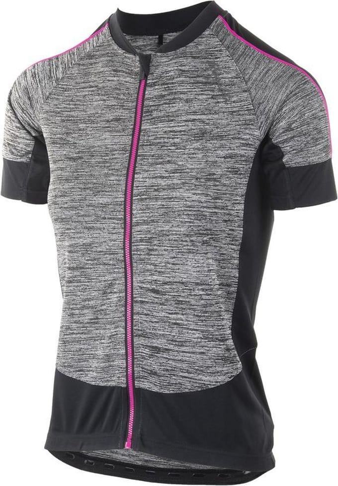 Ds Wielershirt KM Carlyn3.0 Zwart/Grijs/Roze XS