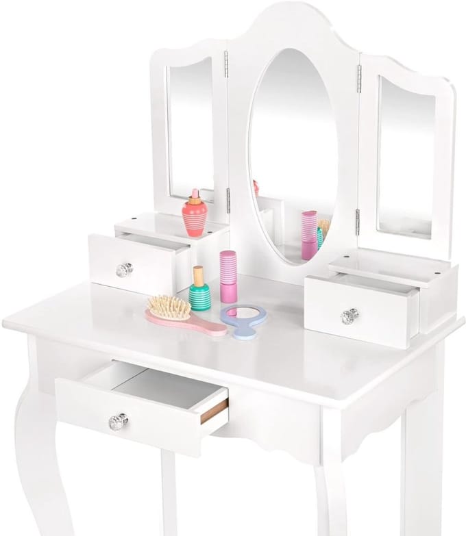 CRLYN® Kaptafel Kind - Make up Tafel voor Meisjes - Schminktafel