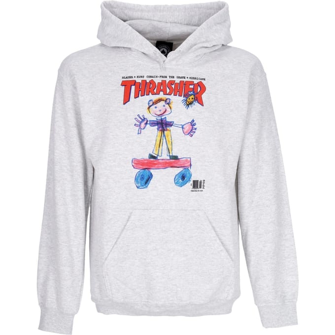 Herenhoodie Kid Cover Hoodie Ash