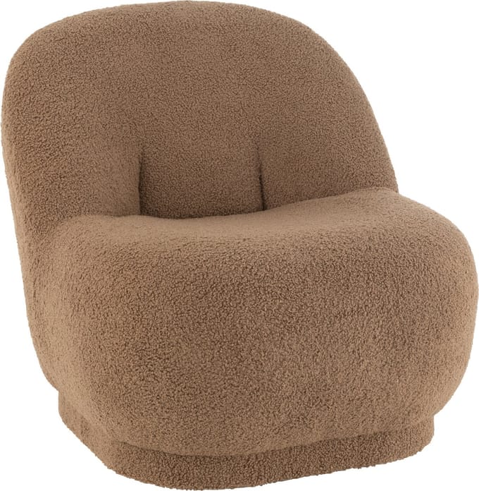 J-Line zetel Teddy Boucle - velvet - bruin
