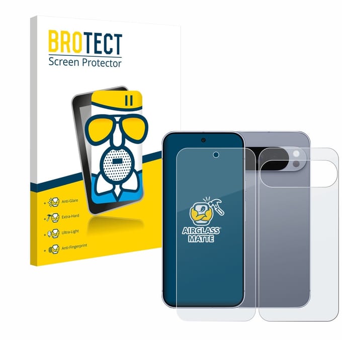 BROTECT - Screenprotector voor Google Pixel 10 Pro XL (Voor+Achter) - Folie Beschermfolie Beschermglas matte