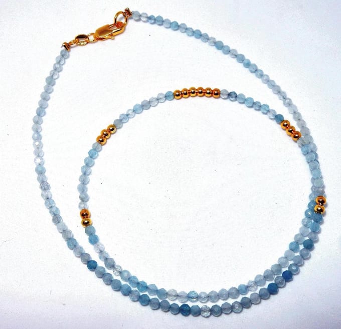 Luxe Aquamarijn Collier