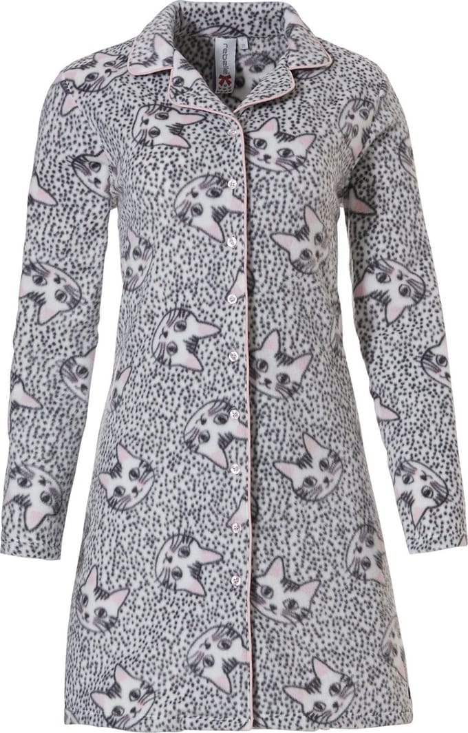 Pastunette nachthemd - 38 – Little Cats – 11202-416-6 – Grey Rose