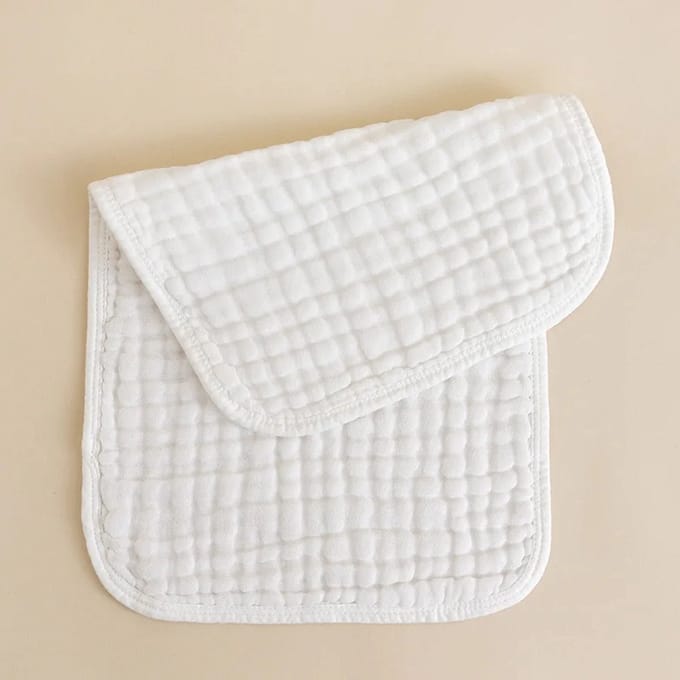 Ychee - Katoenen Spuugdoek - Monddoek - Wit - 35x75cm - Maat: Large